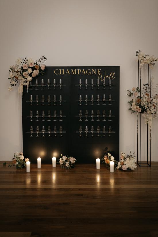 Champagner Wall Hochzeit 