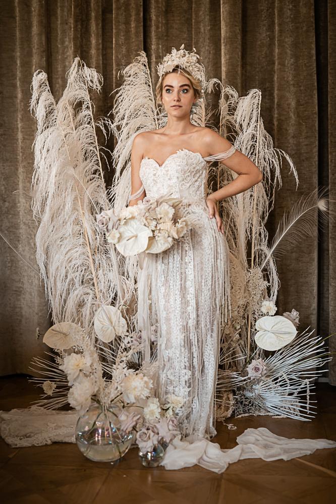 Braut Hochzeit italienischer Flair Vogue Style 
