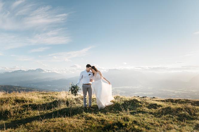 Hochzeitsfotos in den Bergen 