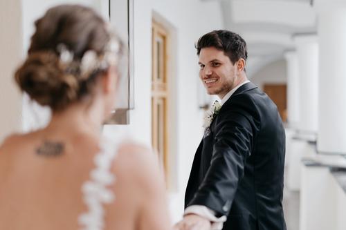Hochzeitspaar in Schloss Hohenkammer