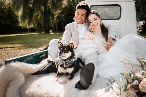 Italienische Hochzeit mit Ape 